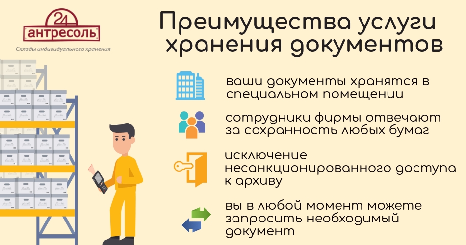 услуги хранения документов в москве